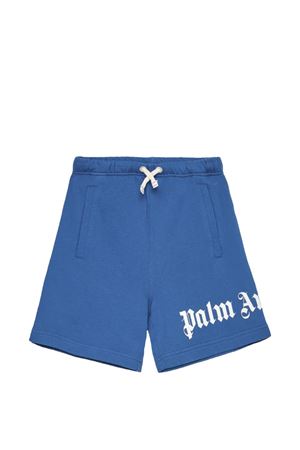 blue fabric shorts PALM ANGELS KIDS | PBCI006S26FLE001060